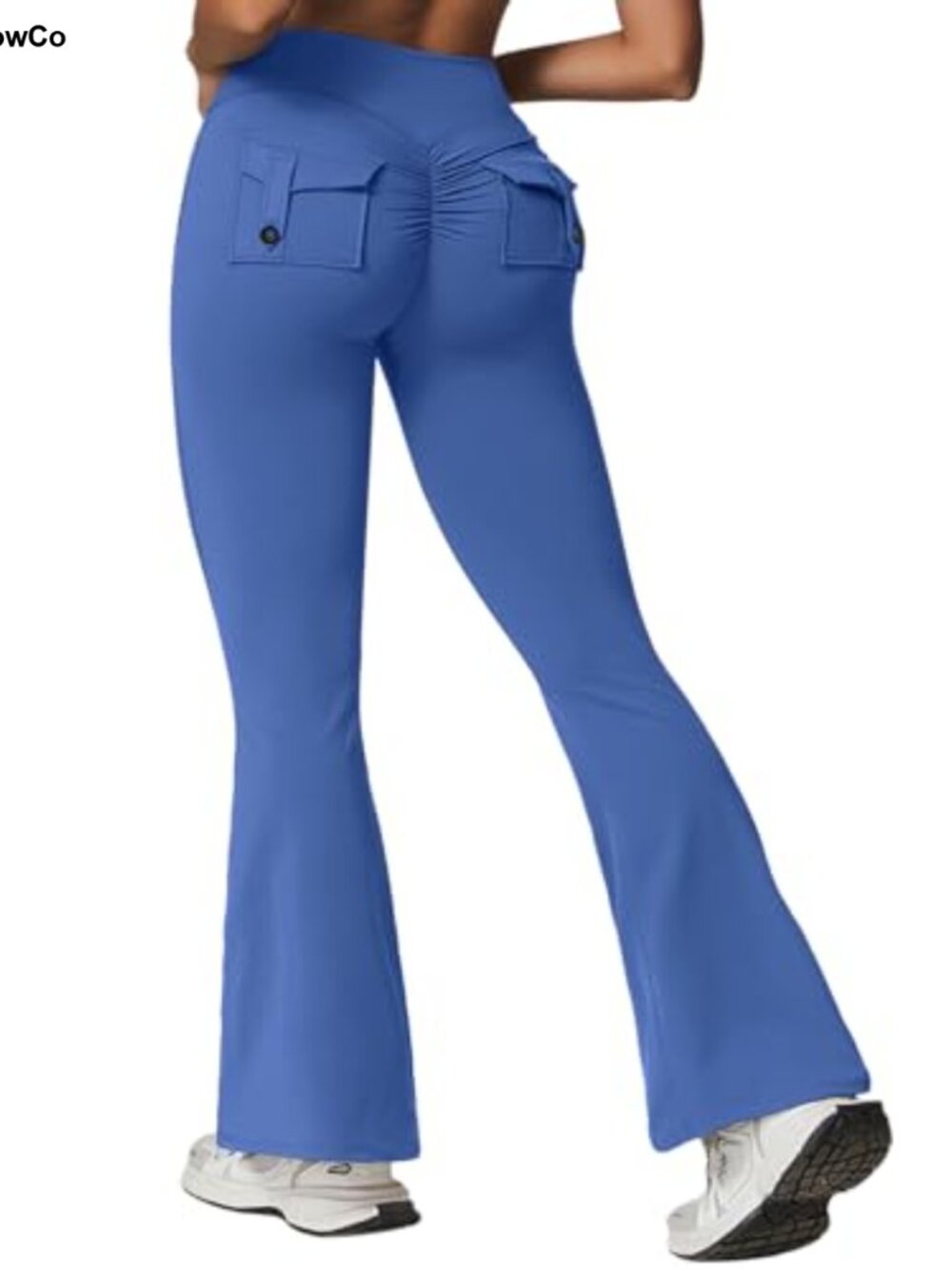 Flare Leggings with Pockets High Waisted Butt Lifting Yoga Gym Workout Bell